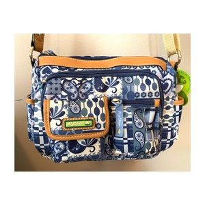 Lily Bloom Blue Crossbody Handbag